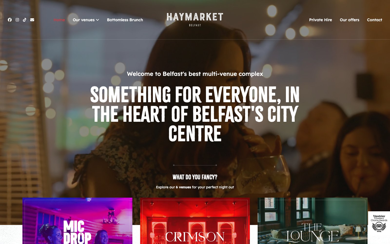 The Haymarket Belfast website as it is now
