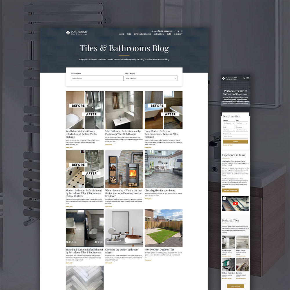 The Portadown Tiles blog listing tile and bathroom articles