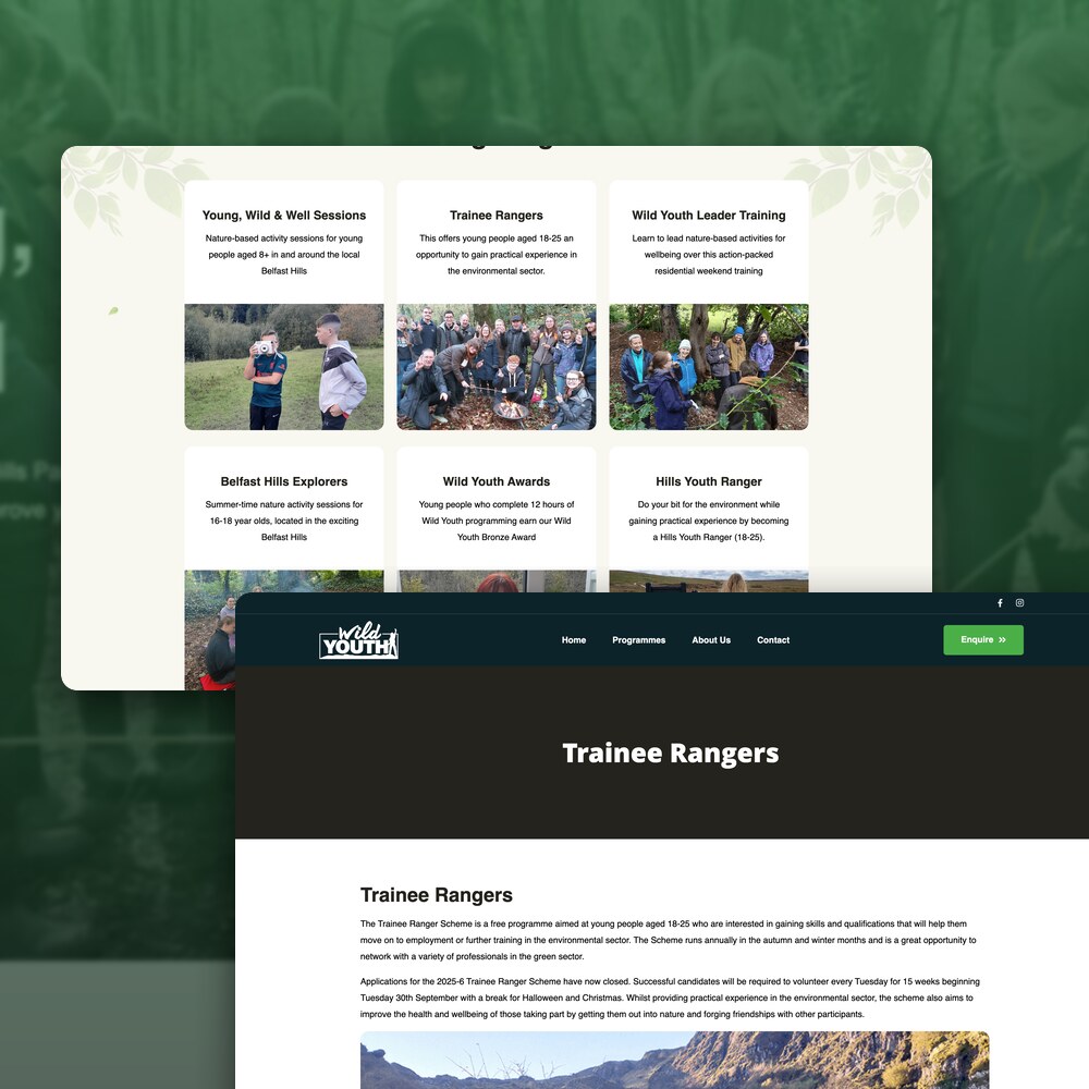 The Wild Youth Trainee Rangers programme page